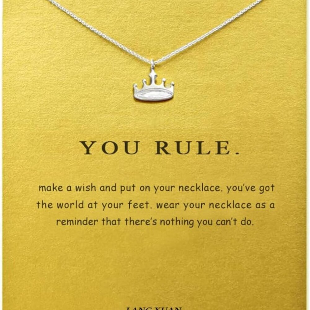 Message Card Compass Pendant Necklace Friendship Sun Good Luck Elephant Starfish